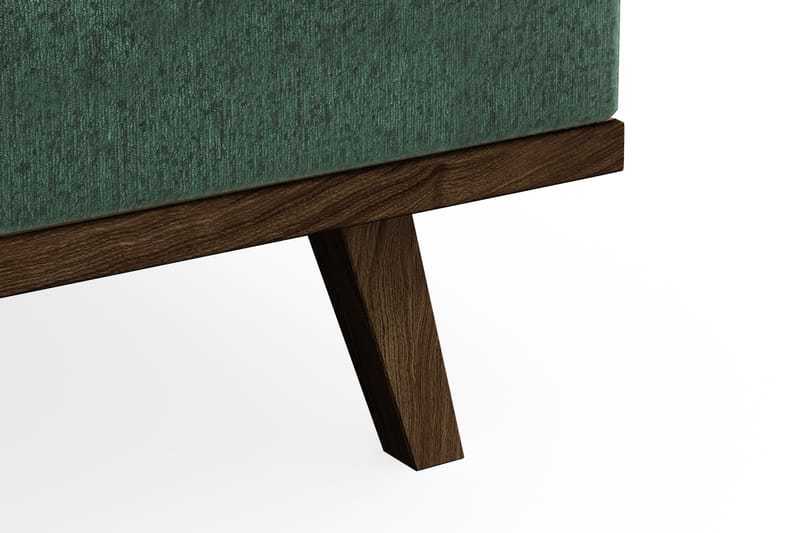 Copenhagen 4-personers Højrevendt L-formet Divansofa i Fløjl - Mørkegrøn - Møbler - Sofaer - Sofa med chaiselong