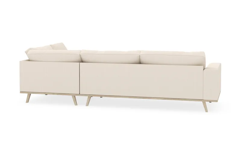 Copenhagen 4-personers Højrevendt L-formet Chaiselongsofa i Manchester - Beige - Møbler - Sofaer - Sofa med chaiselong
