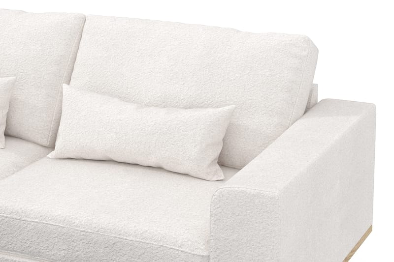 Copenhagen 4-personers Venstrevendt L-formet Divansofa i Bouclé - Hvid - Møbler - Sofaer - Sofa med chaiselong