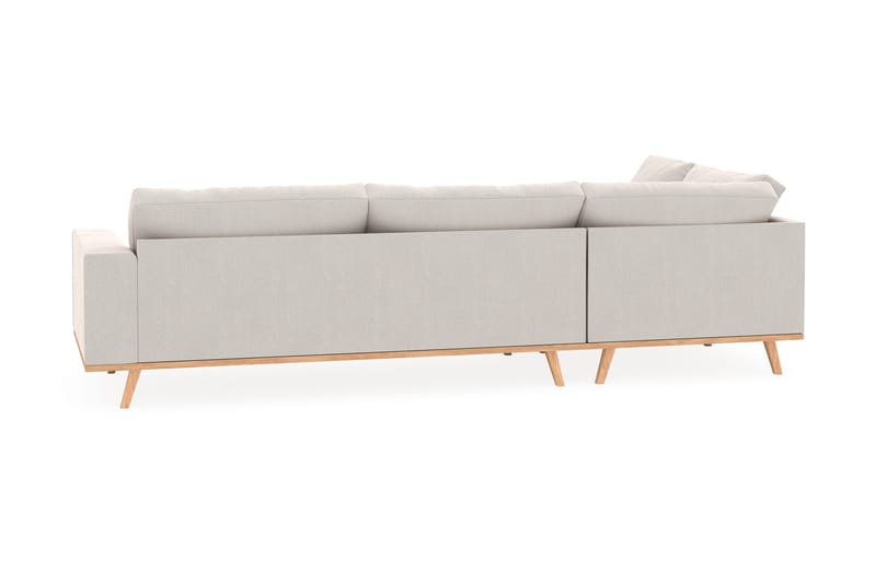 Copenhagen 4-personers Venstrevendt L-formet Chaiselongsofa i Fløjl - Cremehvid - Møbler - Sofaer - Sofa med chaiselong