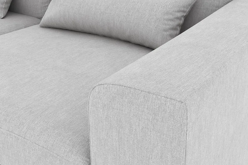 Copenhagen 4-personers Venstrevendt L-formet Chaiselongsofa i Stof - Grå - Møbler - Sofaer - Sofa med chaiselong