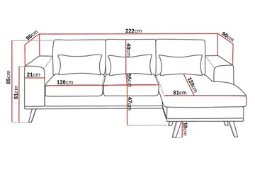 Copenhagen Compact 3-personers Vendbar L-formet Divansofa i Stof - Lysegrå - Møbler - Sofaer - Sofa med chaiselong
