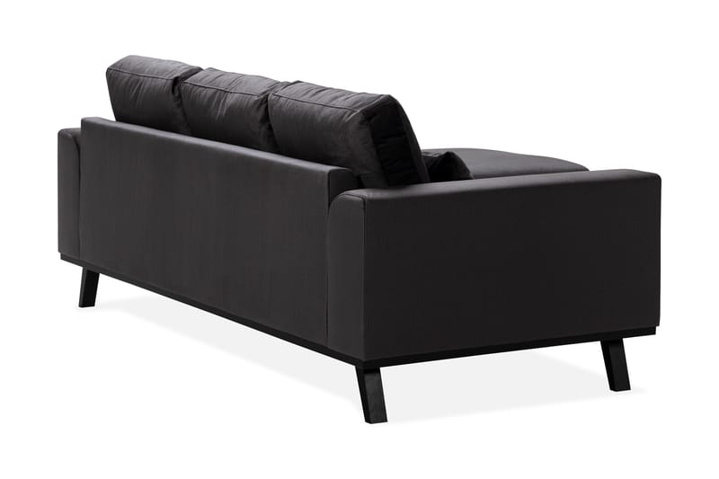 Copenhagen Compact 3-personers Vendbar L-formet Divansofa i Fløjl - Mørkegrå - Møbler - Sofaer - Sofa med chaiselong