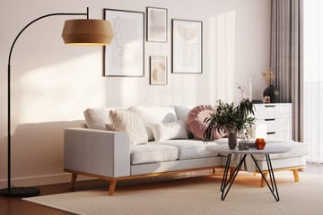 Copenhagen Compact 3-personers Vendbar L-formet Divansofa i Stof - Lysegrå - Møbler - Sofaer - Sofa med chaiselong