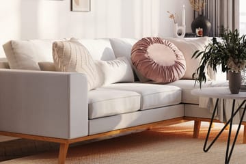 Copenhagen Compact 3-personers Vendbar L-formet Divansofa i Stof - Lysegrå - Møbler - Sofaer - Sofa med chaiselong