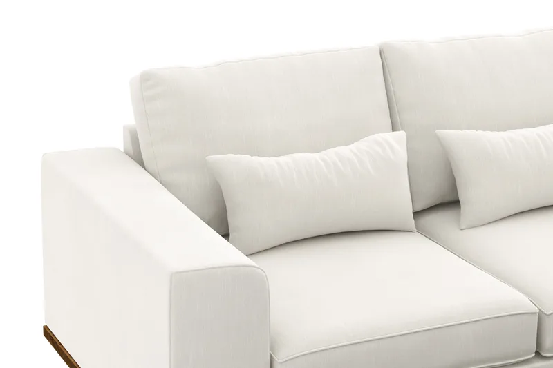 Copenhagen Compact 3-personers Vendbar L-formet Divansofa i Stof - Lysegrå - Møbler - Sofaer - Sofa med chaiselong