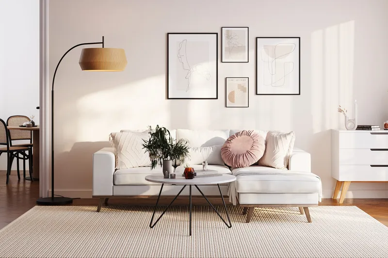 Copenhagen Compact 3-personers Vendbar L-formet Divansofa i Stof - Lysegrå - Møbler - Sofaer - Sofa med chaiselong