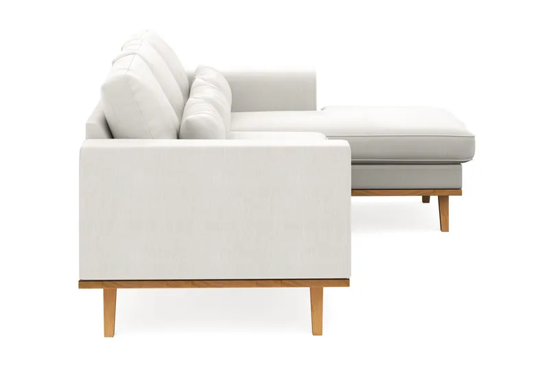 Copenhagen Compact 3-personers Vendbar L-formet Divansofa i Stof - Lysegrå - Møbler - Sofaer - Sofa med chaiselong