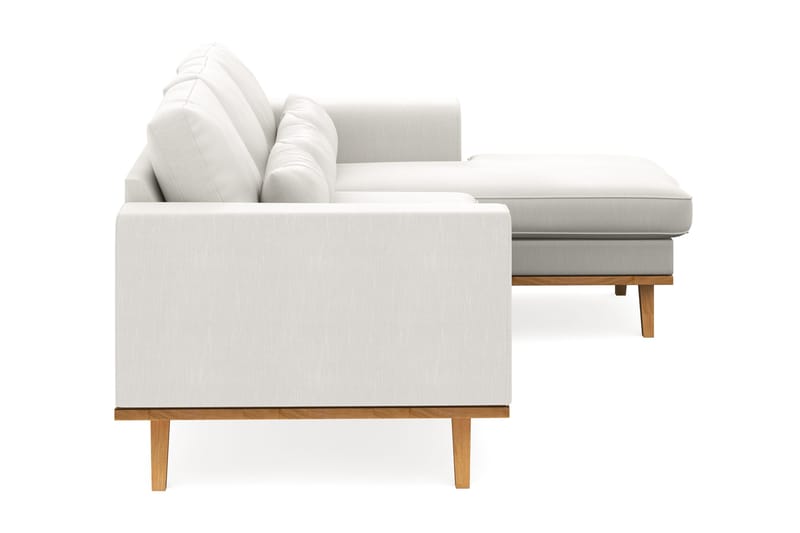 Copenhagen Compact 3-personers Vendbar L-formet Divansofa i Stof - Lysegrå - Møbler - Sofaer - Sofa med chaiselong