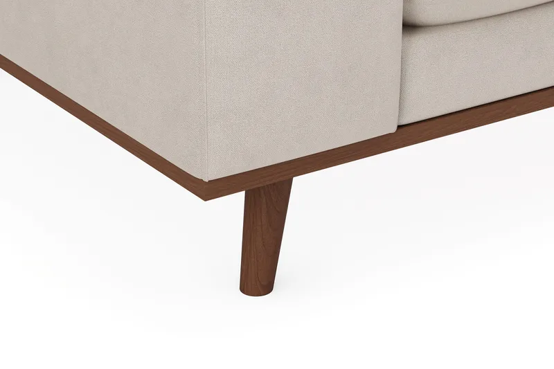 Copenhagen Premium 4-seters Høyrevendt L-formet Dyp Sjeselongsofa i Stof - Beige - Møbler - Sofaer - Sofa med chaiselong