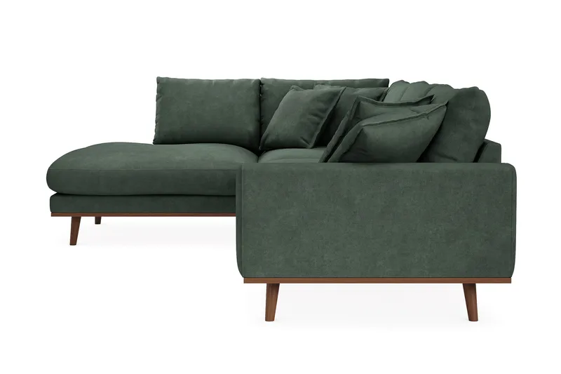 Copenhagen Premium 4-seters Venstrevendt L-formet Dyp Sjeselongsofa i Stof - Grøn - Møbler - Sofaer - Sofa med chaiselong