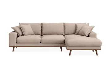 Copenhagen Premium 4-seters Høyrevendt L-formet Dyp Divansofa i Stof