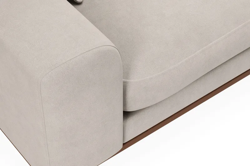 Copenhagen Premium 4-seters Høyrevendt L-formet Dyp Divansofa i Stof - Beige - Møbler - Sofaer - Sofa med chaiselong