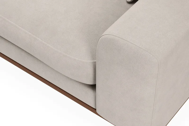 Copenhagen Premium 4-seters Venstrevendt L-formet Dyp Sjeselongsofa i Stof - Beige - Møbler - Sofaer - Sofa med chaiselong