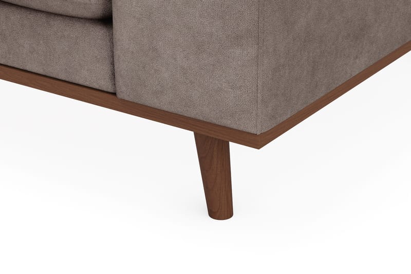 Copenhagen Premium 4-seters Venstrevendt L-formet Dyp Sjeselongsofa i Stof - Brun - Møbler - Sofaer - Sofa med chaiselong