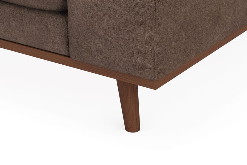 Copenhagen Premium 4-seters Venstrevendt L-formet Dyp Divansofa i Stof - Mørkebrun - Møbler - Sofaer - Sofa med chaiselong
