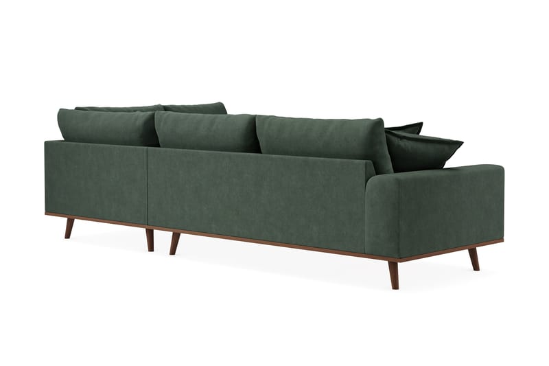 Copenhagen Premium 4-seters Høyrevendt L-formet Dyp Sjeselongsofa i Stof - Grøn - Møbler - Sofaer - Sofa med chaiselong