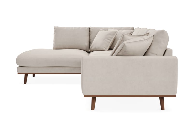 Copenhagen Premium 4-seters Venstrevendt L-formet Dyp Sjeselongsofa i Stof - Beige - Møbler - Sofaer - Sofa med chaiselong