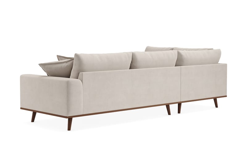Copenhagen Premium 4-seters Venstrevendt L-formet Dyp Sjeselongsofa i Stof - Beige - Møbler - Sofaer - Sofa med chaiselong