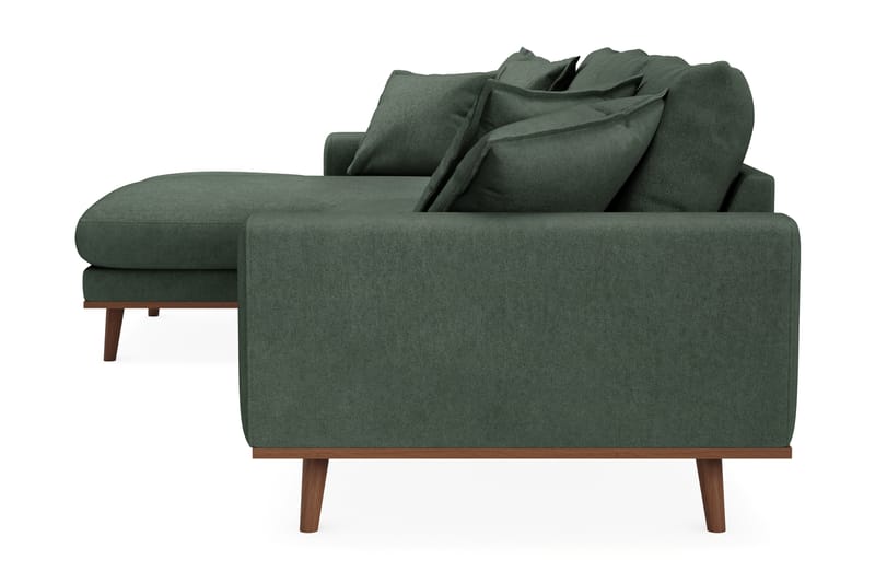 Copenhagen Premium 4-seters Venstrevendt L-formet Dyp Divansofa i Stof - Grøn - Møbler - Sofaer - Sofa med chaiselong