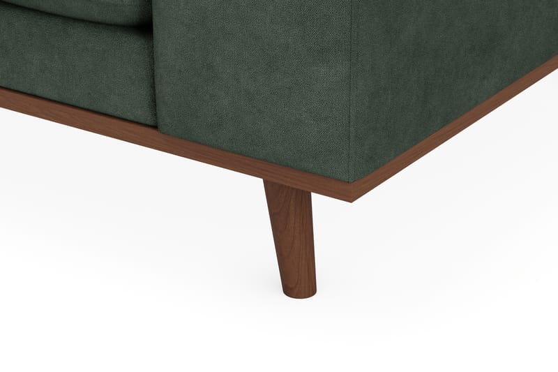 Copenhagen Premium 4-seters Venstrevendt L-formet Dyp Divansofa i Stof - Grøn - Møbler - Sofaer - Sofa med chaiselong
