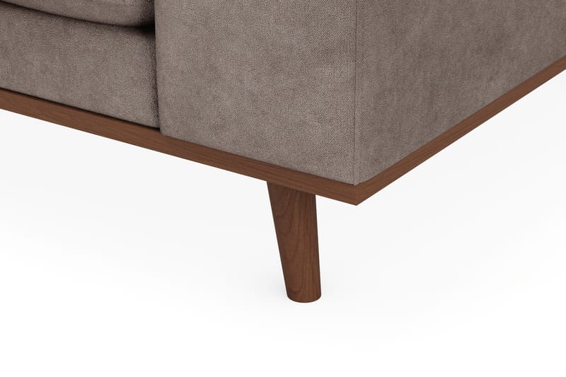 Copenhagen Premium 4-seters Venstrevendt L-formet Dyp Divansofa i Stof - Brun - Møbler - Sofaer - Sofa med chaiselong