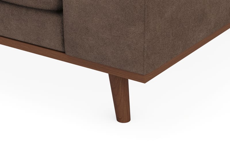 Copenhagen Premium 4-seters Venstrevendt L-formet Dyp Divansofa i Stof - Mørkebrun - Møbler - Sofaer - Sofa med chaiselong