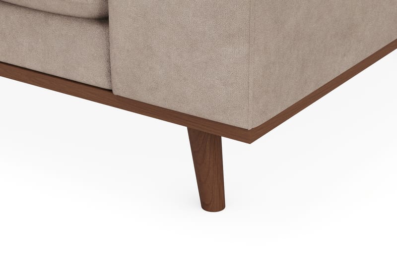 Copenhagen Premium 4-seters Venstrevendt L-formet Dyp Divansofa i Stof - Lysebrun - Møbler - Sofaer - Sofa med chaiselong