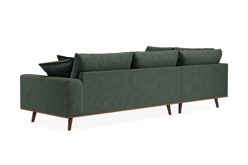 Copenhagen Premium 4-seters Venstrevendt L-formet Dyp Sjeselongsofa i Stof - Grøn - Møbler - Sofaer - Sofa med chaiselong