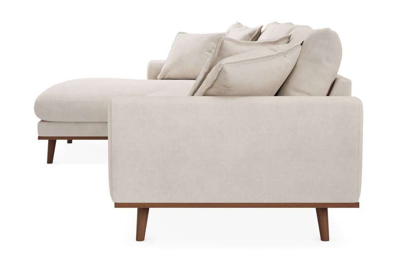 Copenhagen Premium 4-seters Venstrevendt L-formet Dyp Divansofa i Stof - Beige - Møbler - Sofaer - Sofa med chaiselong