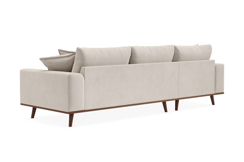 Copenhagen Premium 4-seters Venstrevendt L-formet Dyp Divansofa i Stof - Beige - Møbler - Sofaer - Sofa med chaiselong