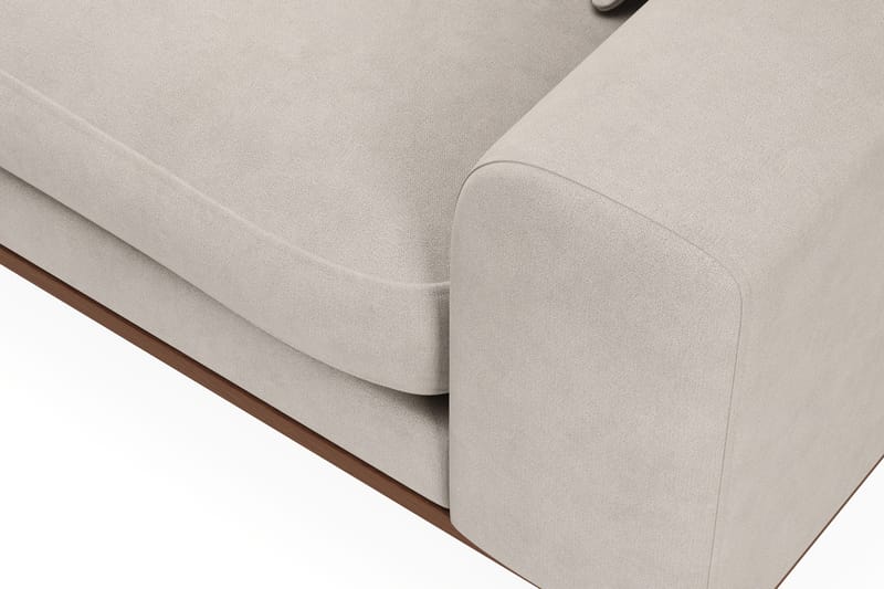Copenhagen Premium 4-seters Venstrevendt L-formet Dyp Divansofa i Stof - Beige - Møbler - Sofaer - Sofa med chaiselong