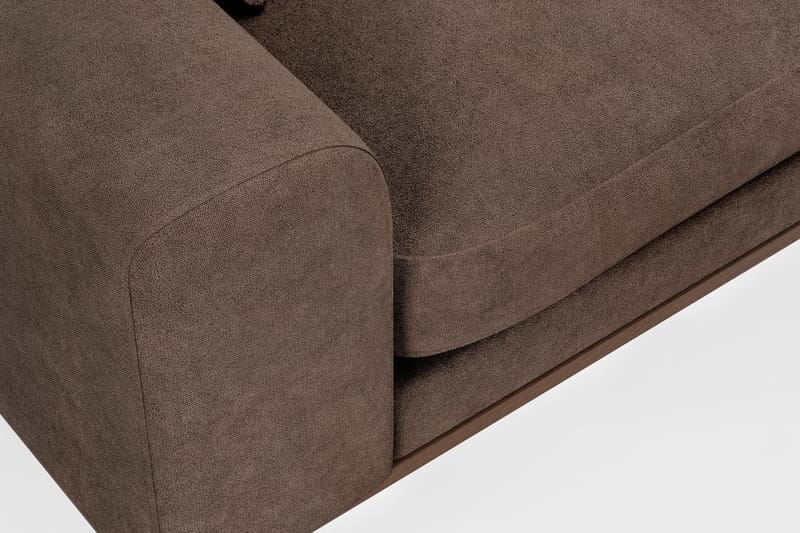 Copenhagen Premium 4-seters Høyrevendt L-formet Dyp Sjeselongsofa i Stof - Mørkebrun - Møbler - Sofaer - Sofa med chaiselong