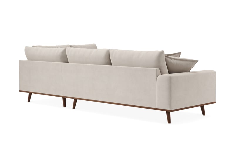 Copenhagen Premium 4-seters Høyrevendt L-formet Dyp Sjeselongsofa i Stof - Beige - Møbler - Sofaer - Sofa med chaiselong