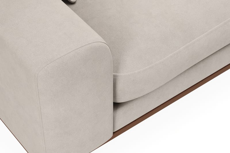 Copenhagen Premium 4-seters Høyrevendt L-formet Dyp Sjeselongsofa i Stof - Beige - Møbler - Sofaer - Sofa med chaiselong