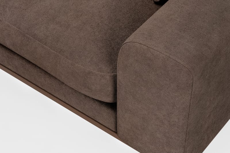 Copenhagen Premium 4-seters Venstrevendt L-formet Dyp Sjeselongsofa i Stof - Mørkebrun - Møbler - Sofaer - Sofa med chaiselong