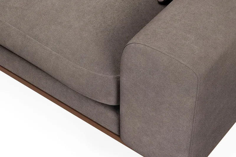 Copenhagen Premium 4-seters Venstrevendt L-formet Dyp Divansofa i Stof - Brun - Møbler - Sofaer - Sofa med chaiselong