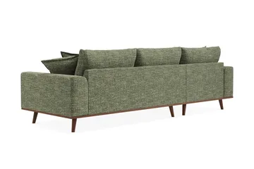 Copenhagen Premium 4-seters Venstrevendt L-formet Dyp Divansofa i Chenille - Grønn - Møbler - Sofaer - Sofa med chaiselong