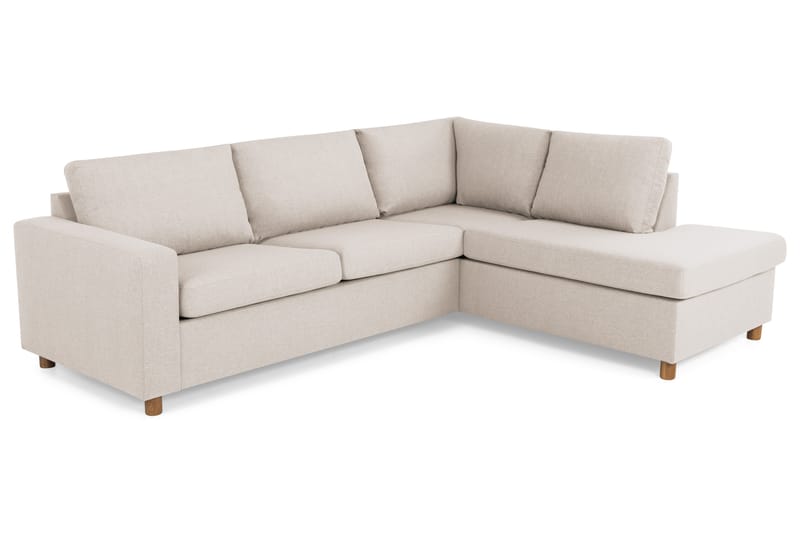 Crazy 2,5-Pers. Sofa med Chaiselong Højre - Beige - Sofa med chaiselong