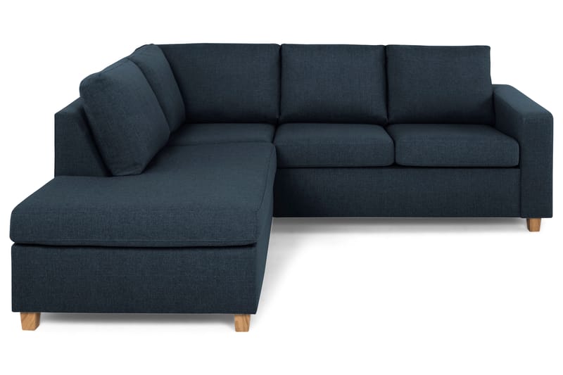 Crazy 3-personers Venstrevendt L-formet Chaiselongsofa i Stof - Blå - Møbler - Sofaer - Sofa med chaiselong