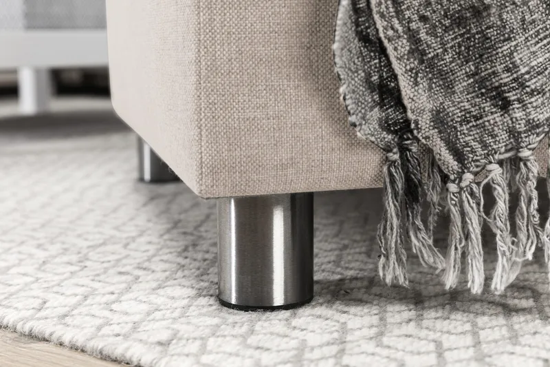 Crazy 3-personers Venstrevendt L-formet Chaiselongsofa i Stof - Beige - Møbler - Sofaer - Sofa med chaiselong - 2-personer sofa med chaiselong