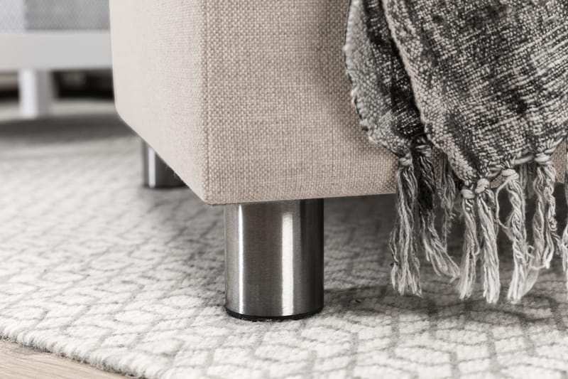 Crazy 3-personers Venstrevendt L-formet Chaiselongsofa i Stof - Beige - Møbler - Sofaer - Sofa med chaiselong - 2-personer sofa med chaiselong