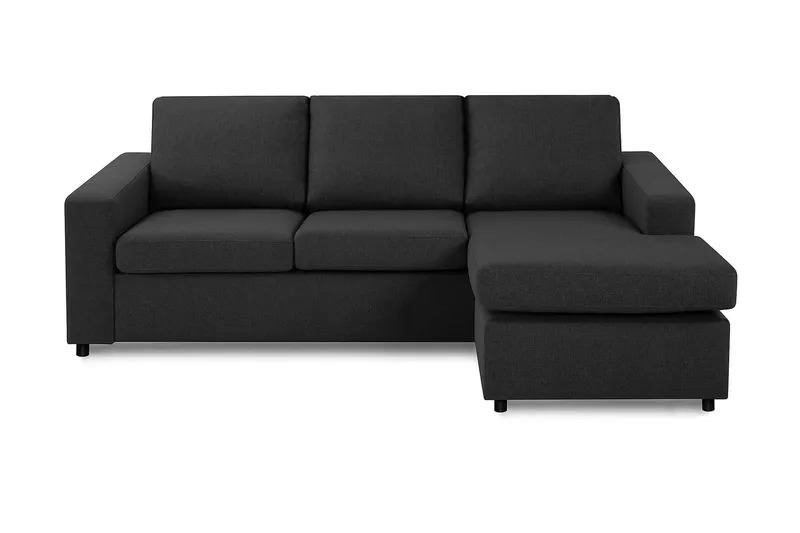 Crazy 3-personers Vendbar L-formet Chaiselongsofa i Stof - Antracit - Møbler - Sofaer - Sofa med chaiselong - 3 personers sofa med chaiselong
