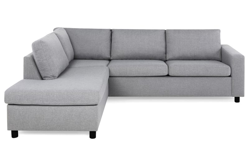 Crazy 3-personers Venstrevendt L-formet Chaiselongsofa i Stof - Grå - Møbler - Sofaer - Sofa med chaiselong