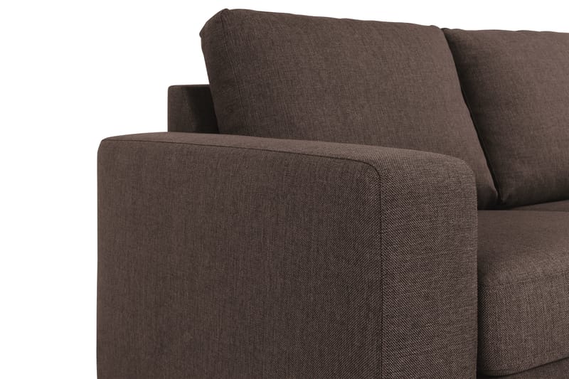 Crazy 3-personers Vendbar L-formet Chaiselongsofa i Stof - Brun - Møbler - Sofaer - Sofa med chaiselong