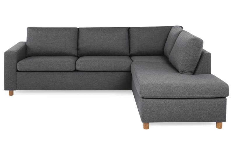 Crazy 3-personers Højrevendt L-formet Chaiselongsofa i Stof - Mørkegrå - Møbler - Sofaer - Sofa med chaiselong