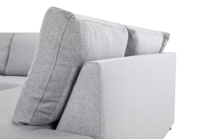 Crazy 3-personers Højrevendt L-formet Chaiselongsofa i Stof - Grå - Møbler - Sofaer - Sofa med chaiselong - 3 personers sofa med chaiselong