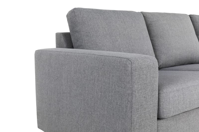 Crazy 3-personers Højrevendt L-formet Chaiselongsofa i Stof - Grå - Møbler - Sofaer - Sofa med chaiselong