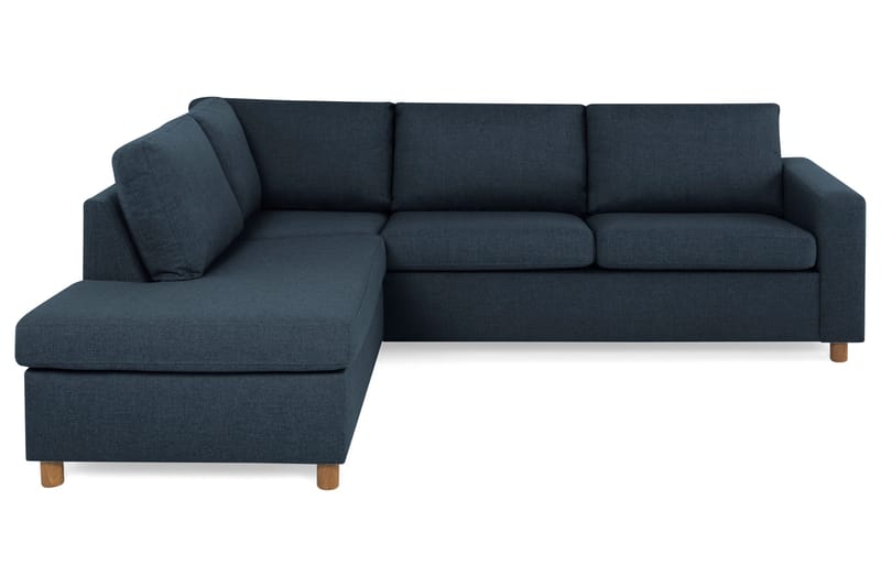 Crazy 3-personers Venstrevendt L-formet Chaiselongsofa i Stof - Blå - Møbler - Sofaer - Sofa med chaiselong