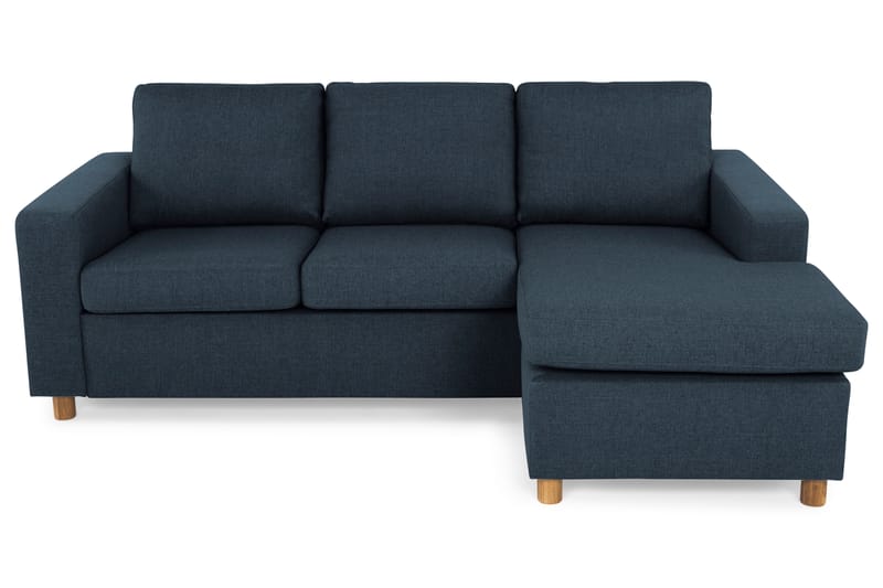 Crazy 3-personers Vendbar L-formet Chaiselongsofa i Stof - Blå - Møbler - Sofaer - Sofa med chaiselong